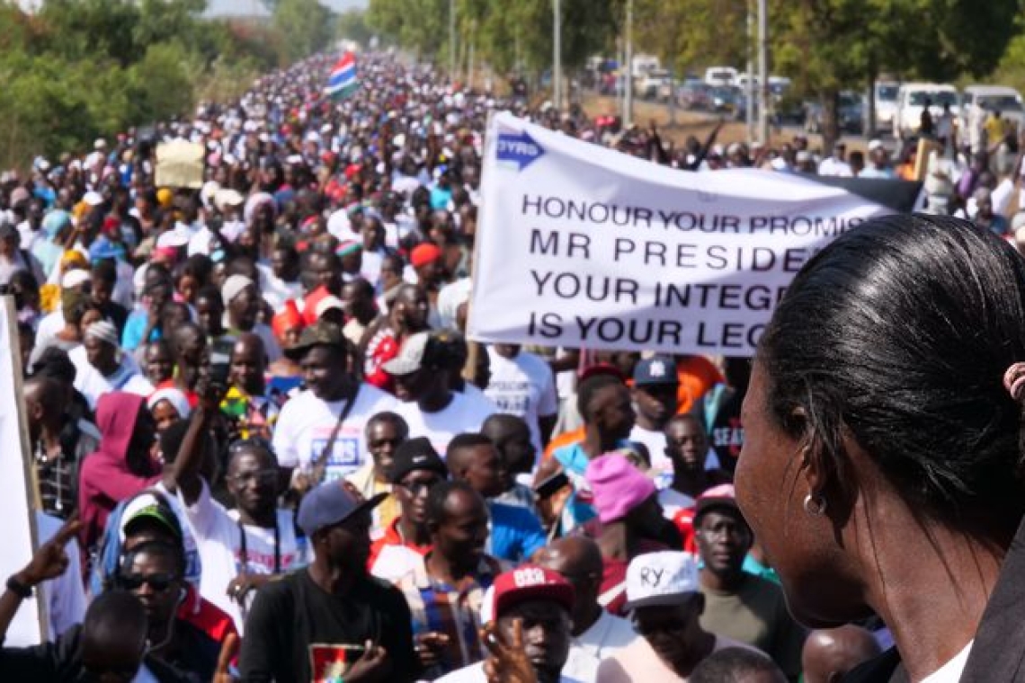 GAMBIE : Manifestations de l'opposition contre la réélection d'ADAMA BARROW