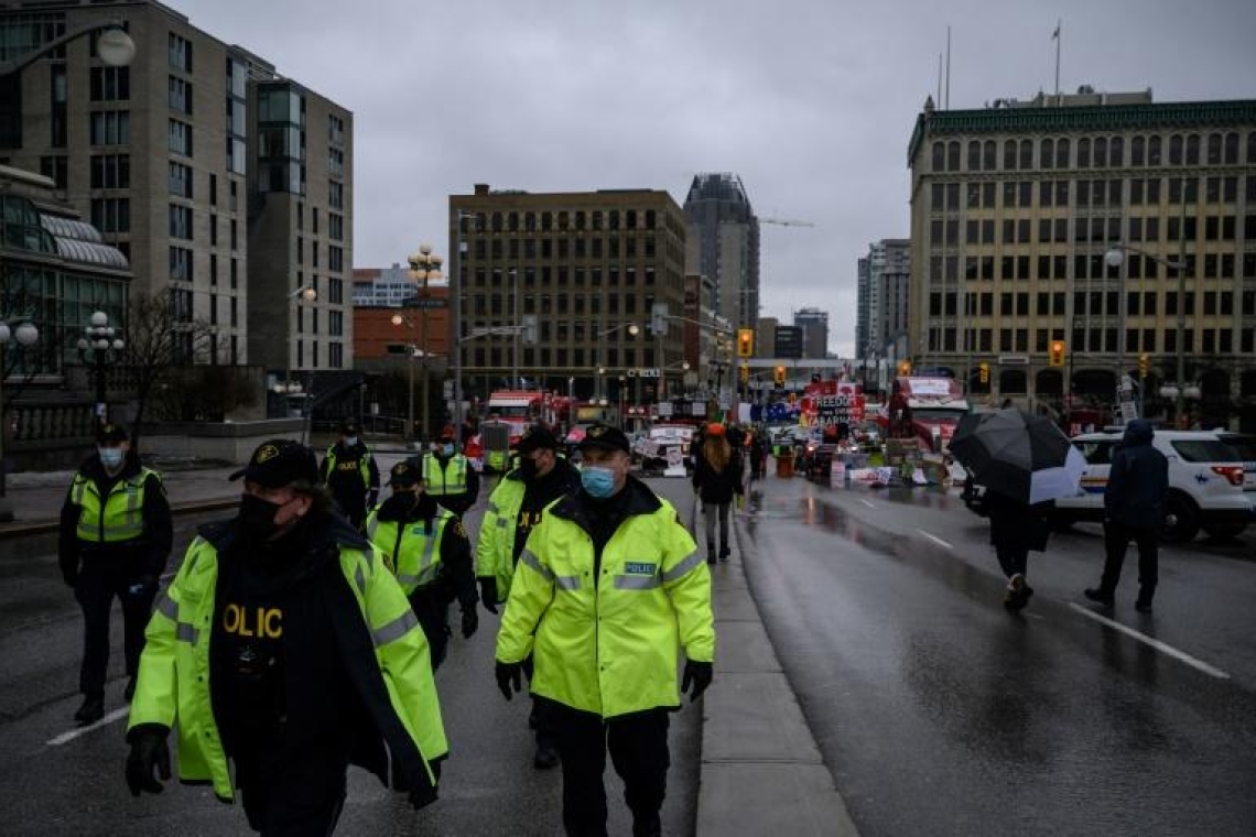 Canada : contestations les leaders du mouvement interpellés