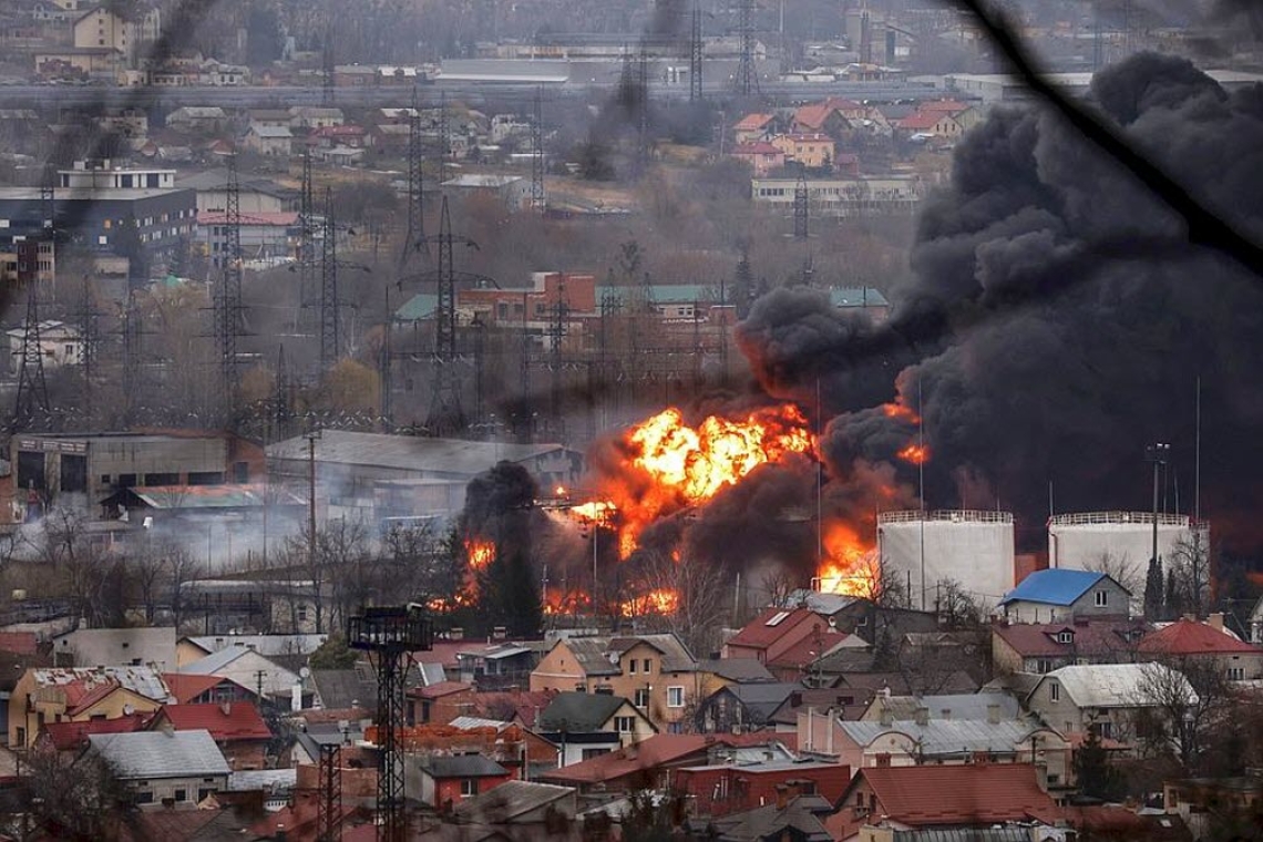 Guerre en Ukraine : la ville de Lviv relativement épargnée depuis le début du conflit touchée par des frappes russes