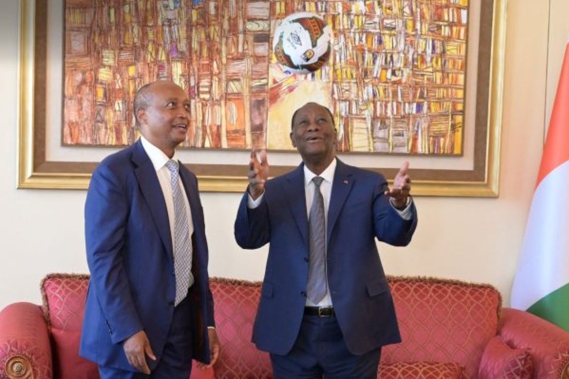 Sport / Football/ CAN 2023 : Le Président de la Confédération Africaine de Football visite les infrastructures de la Coupe d'Afrique des Nation 2023 en Côte d'Ivoire