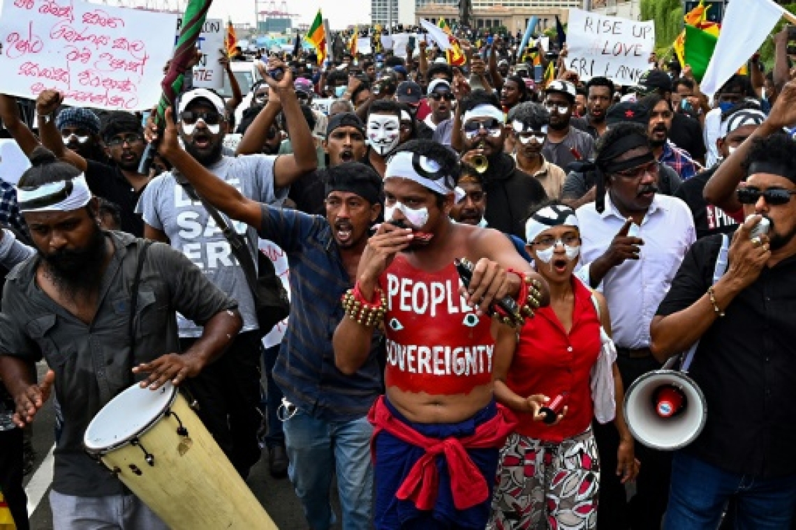 Sri Lanka : Manifestation à Colombo contre le président Gotabaya Rajapaksa