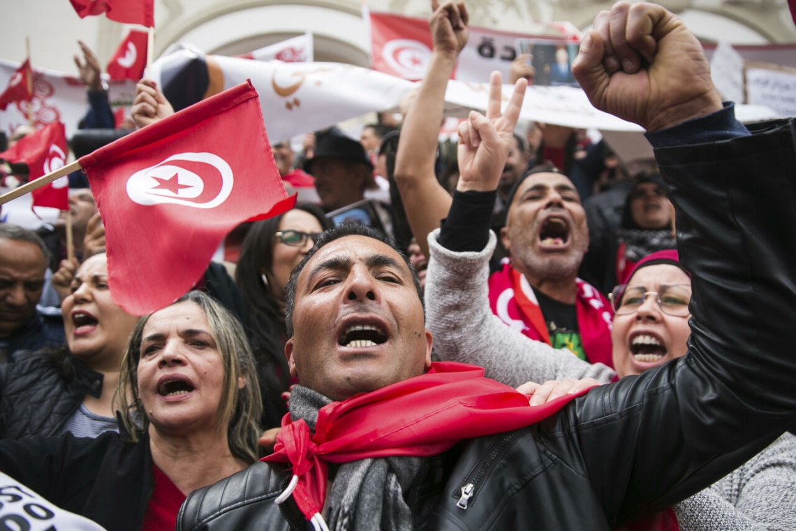 Tunisie: Des manifestants pro-Saïed se sont réunis à Tunis