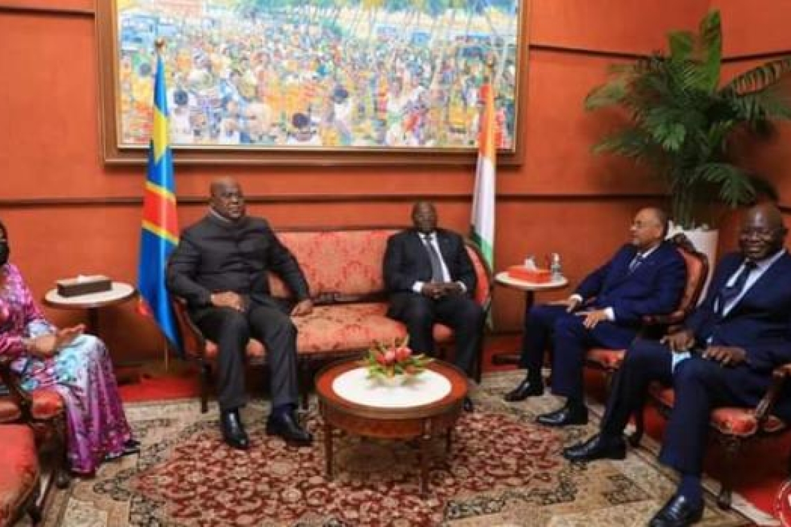 Félix Tshisekedi est arrivée à Abidjan pour la cop 15 contre la désertification