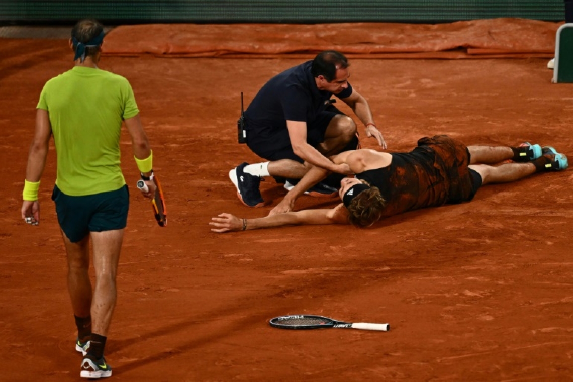 Roland Garros : Nadal qualifié en finale sur abandon de Zverev