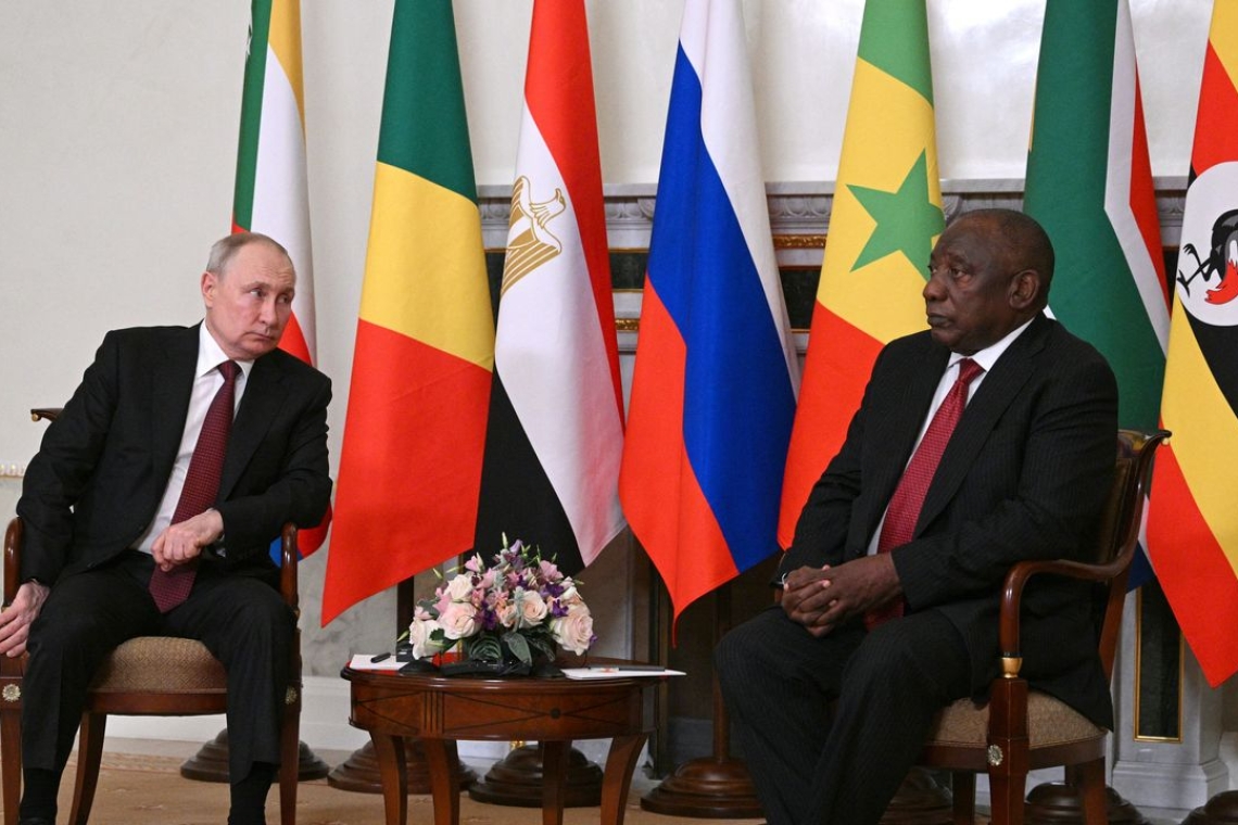 Russie : La médiation africaine prône la fin de la "guerre" devant le président Vladimir Poutine