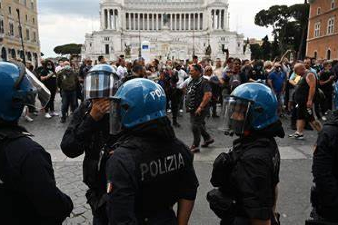 Manifestation à Rome contre la loi budgétaire du gouvernement pour 2024 