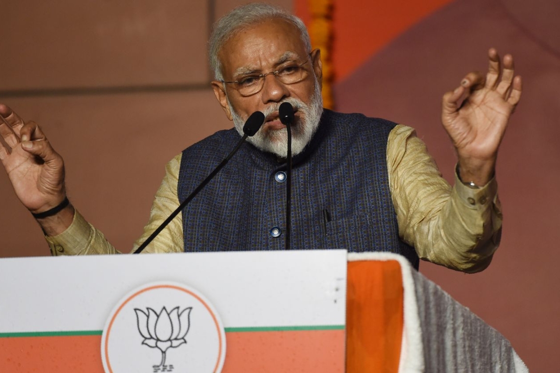 Nationalisme : législative en Inde, le culte de Narendi Modi , est le principal argument de la campagne du BJP