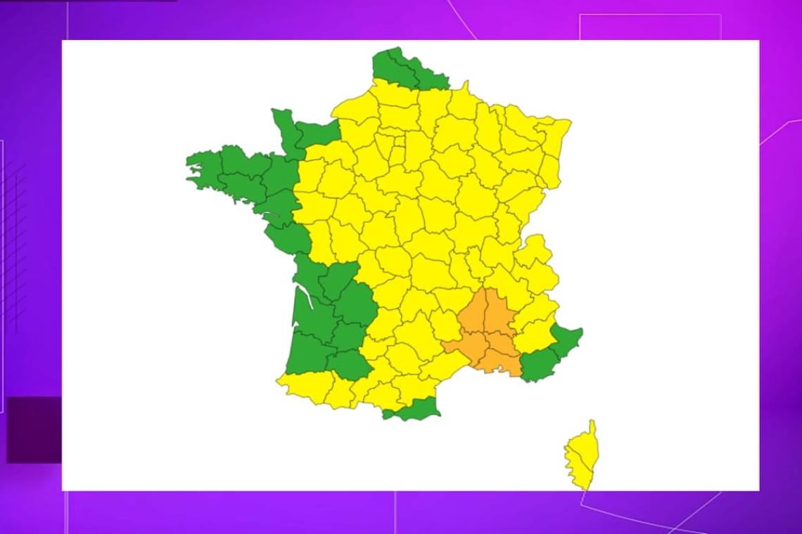 Les orages perdent de leur intensité, 8 départements du sud de la France toujours en vigilance orange pluie-inondation ou canicule