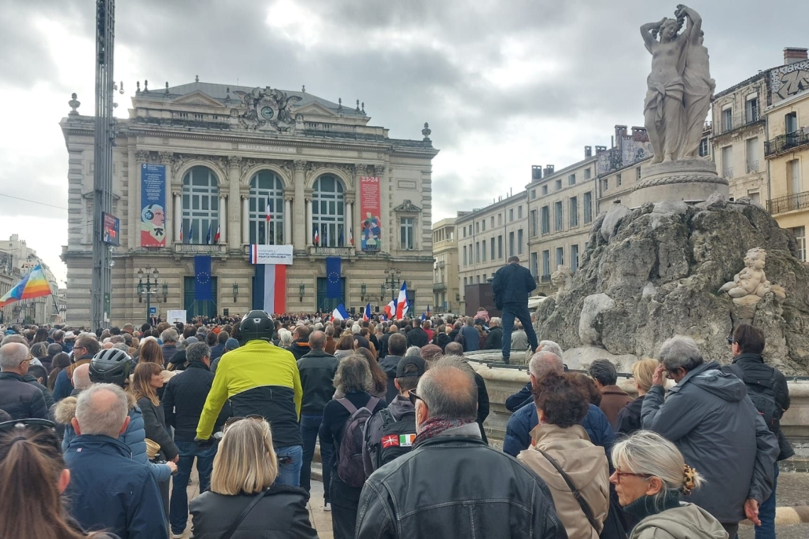 Manifestation contre l'antisémitisme à montpellier