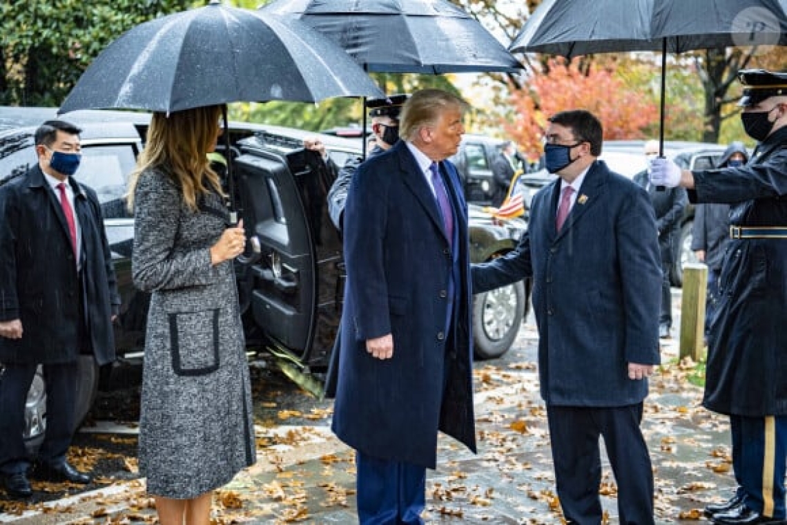 Tension au cimetière d'Arlington lors de la visite de Donald Trump