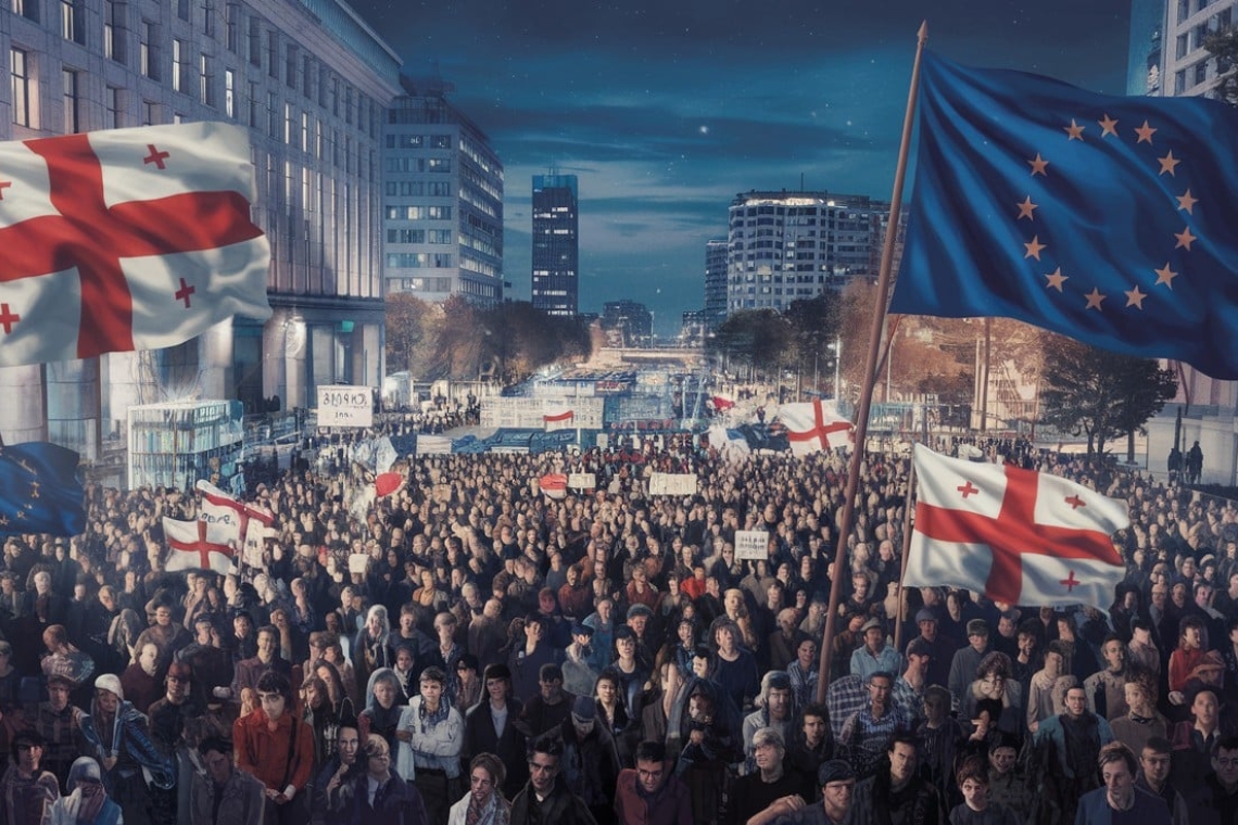 OMONDO INTERNATIONAL - Géorgie : Manifestation pro-européenne massive avant les législatives