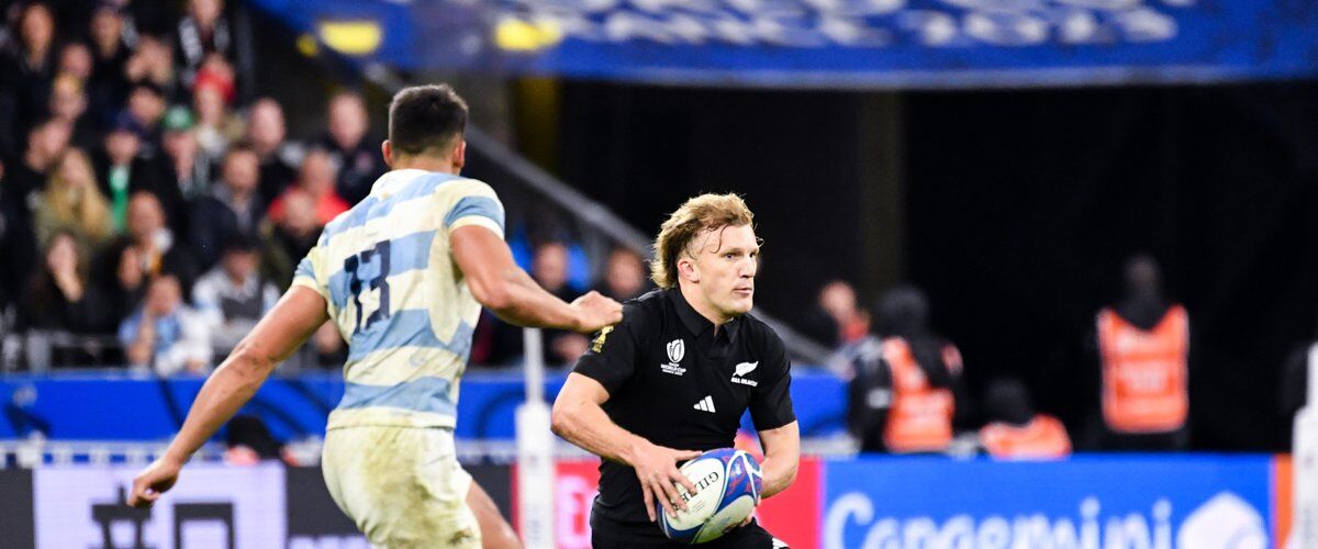 Damian MCKENZIE of New Zealand during the Rugby World Cup 2023 Semi-final match between Argentina and New Zealand at Stade de France on October 20, 2023 in Paris, France. (Photo by Sandra Ruhaut/Icon Sport)   - Photo by Icon Sport
