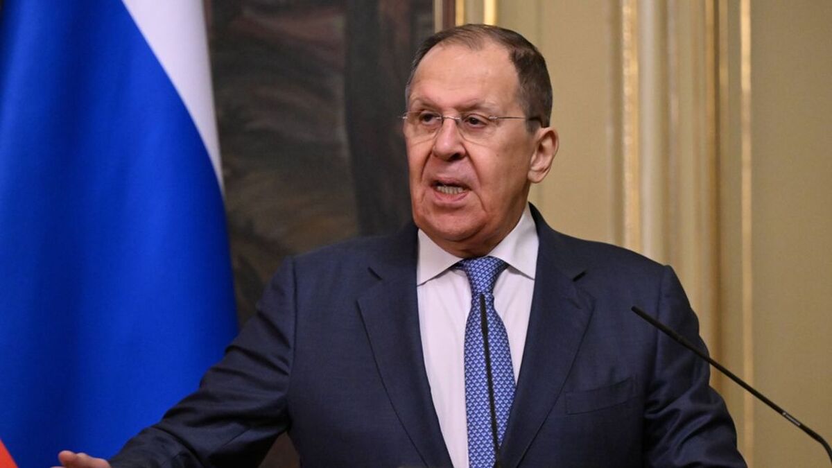 Russian Foreign Minister Sergey Lavrov during a press conference following talks with Turkish Foreign Minister Hakan Fidan at the Reception House of the Russian Foreign Ministry.Credit: Anatoly Zhdanov/Kommersant Photo/Sipa USA/61786861//2505271447