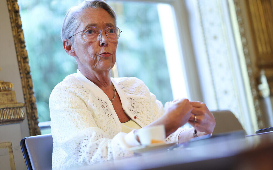 Paris  le 25 août 2025. Politique. Entretien avec la Ministre de l'Education Nationale Elisabeth BornePhoto Le Parisien / Arnaud Journois