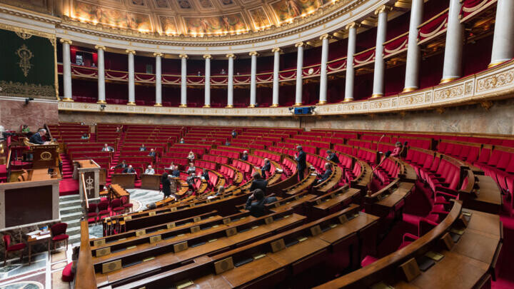 Deputies during the weekly session of questions to the government at the national Assembly.Paris-FRANCE-21/04/2020