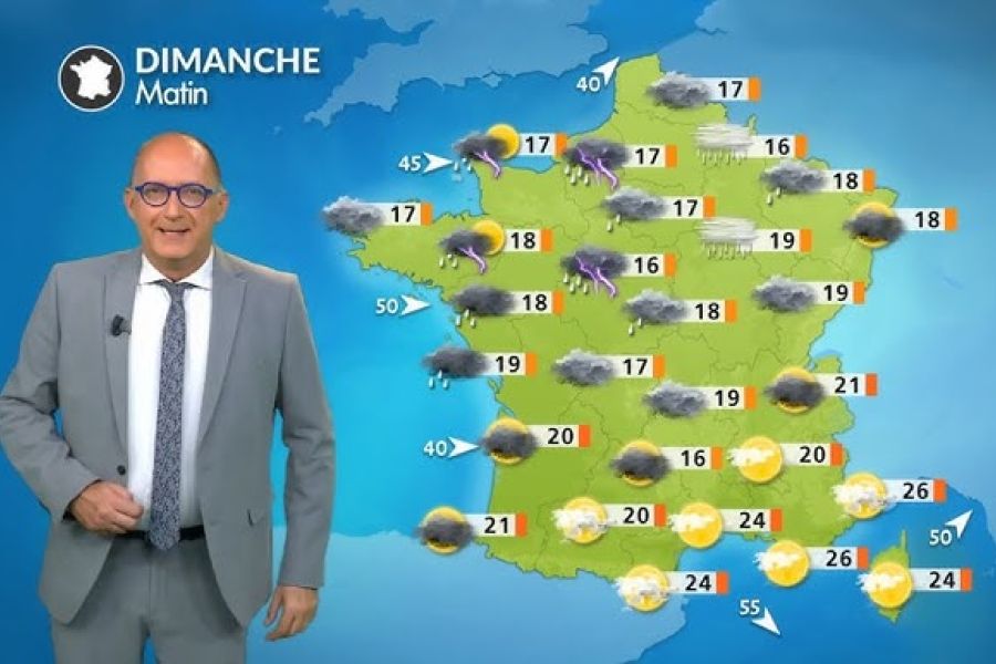 Météo instable et baisse des températures sur la majorité du pays le 30 juillet 2025