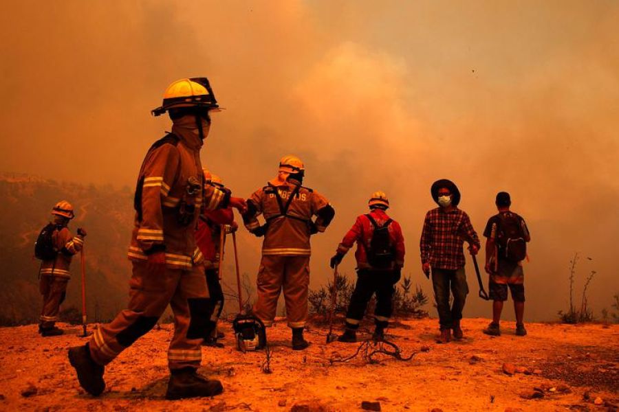Violents incendies dans le sud du Chili