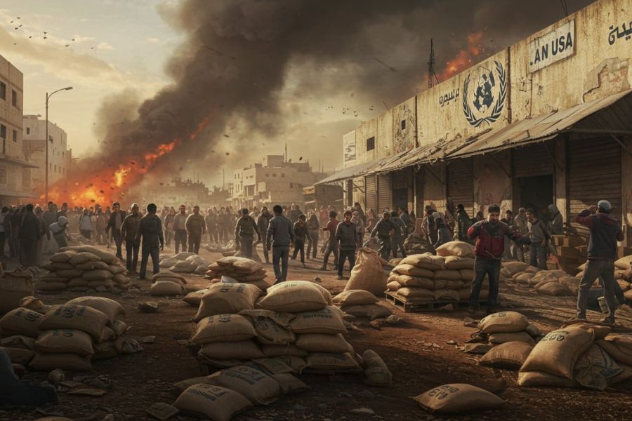 Gaza : pillage d’un entrepôt de l’ONU, deux morts