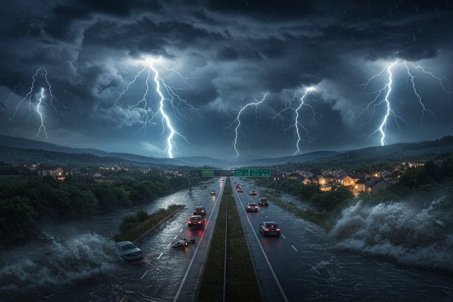 Orages et inondations dans le centre-est de la France, le climat sous tension