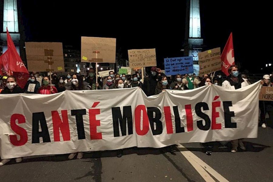 Le personnel médical manifeste à Rome