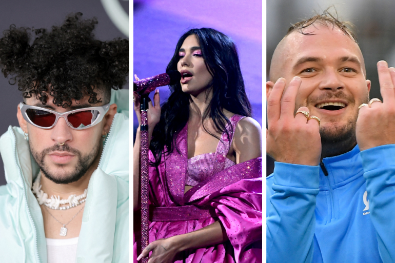 Les artistes qui font le buzz en 2025 : Dua Lipa et Bad Bunny