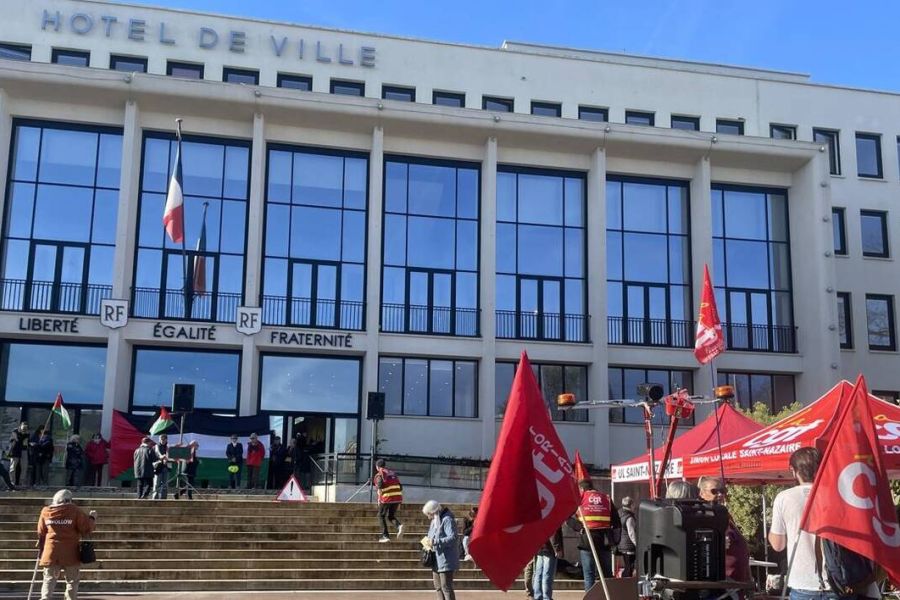 drapeau palestinien à Saint-Nazaire, les élus écologistes réclament un geste en mairie