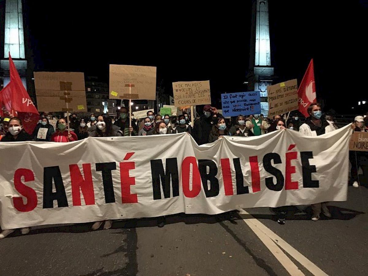 Le personnel médical manifeste à Rome
