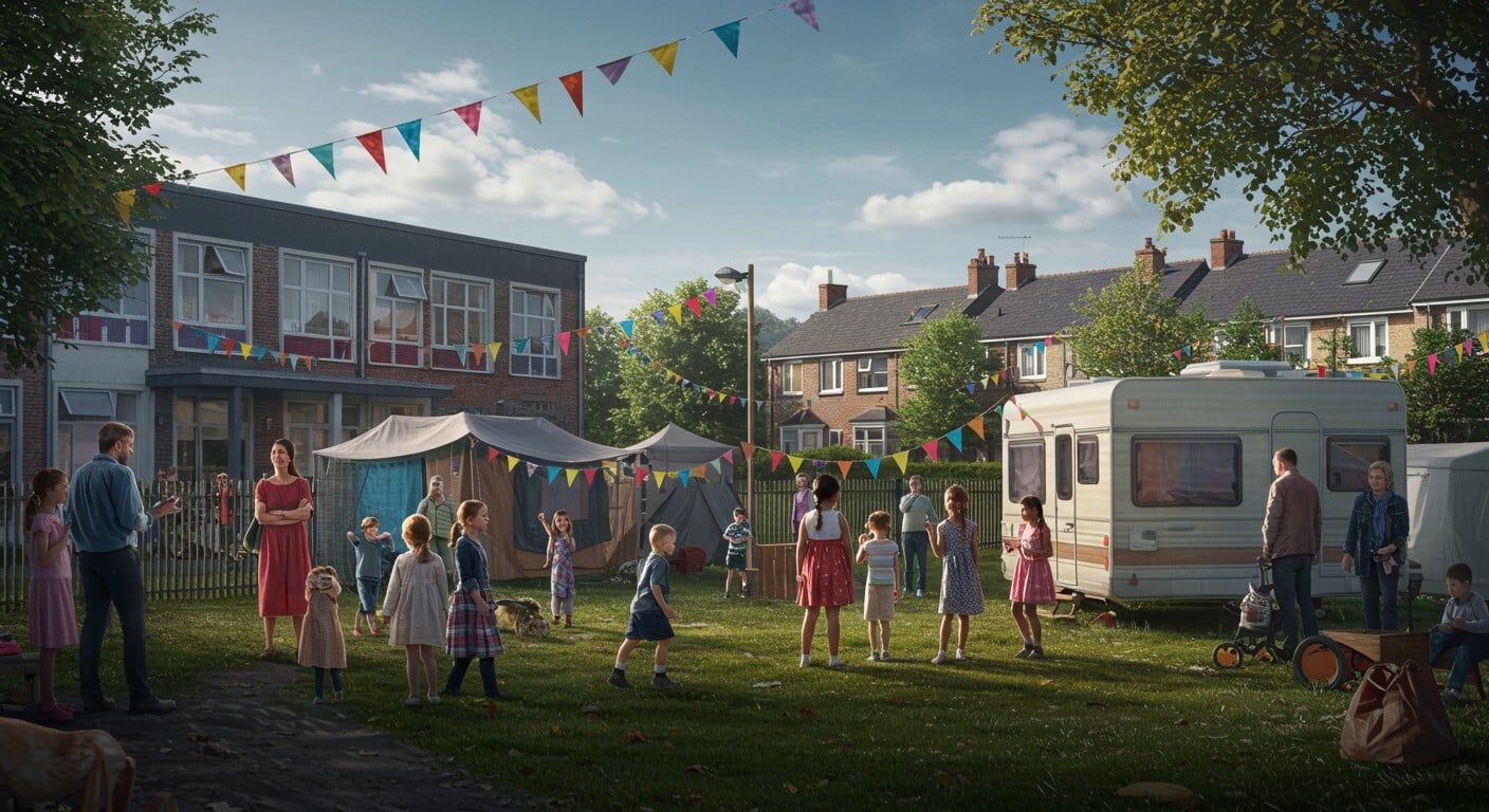 Un camp de gens du voyage près d’une école maternelle, la cohabitation en question